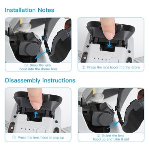 Gimbal Camera Lens Anti Glare Protection Hood for DJI Mavic Mini 1 2 SE Drone 4