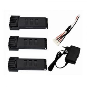 3pcs 7.4V 1200mah Lipo Battery Charger 3 in 1Conversion Cable for E511 E511S Drones