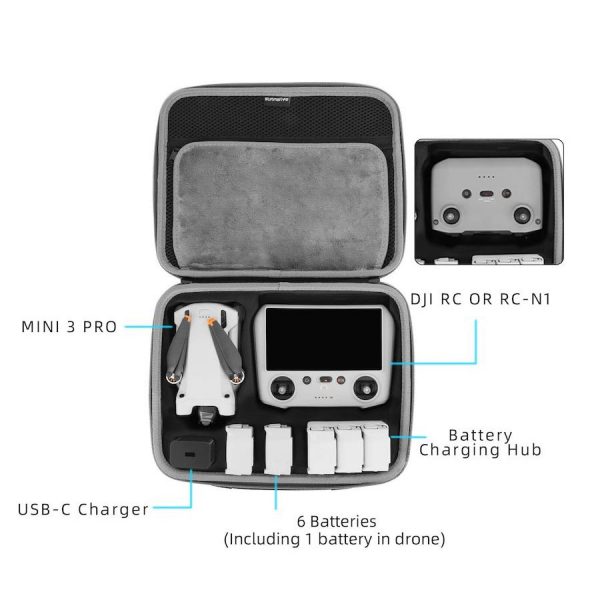 Carrying Storage Shoulder Bag for DJI Mini 3 Pro Drone 3
