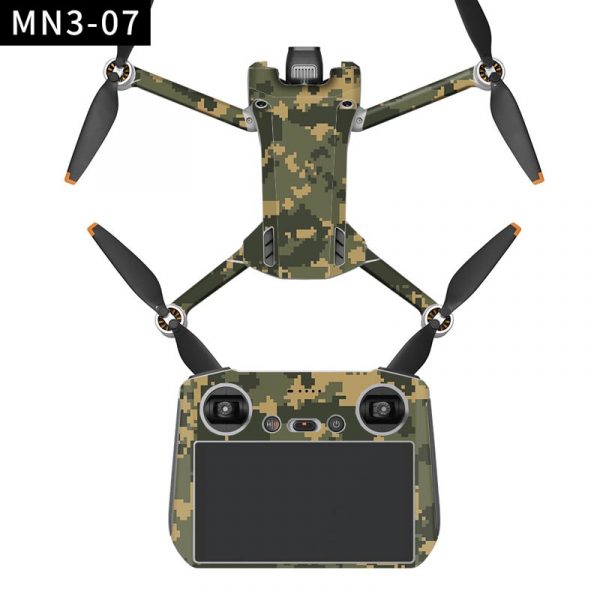 Full Protective Stickers for DJI Mini 3 Pro Drone with DJI RC Remote Control pixel camo