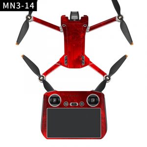 Full Protective Stickers for DJI Mini 3 Pro Drone with DJI RC Remote Control red