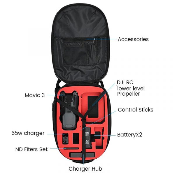Waterproof Hard Shell Backpack for DJI Mavic 3 Drone 4