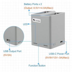 2 in 1 Battery Charging Hub for DJI Mini 3 Pro Drone 3